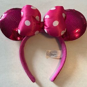 Authentic Disney Minnie Mouse Ears- pink sequin